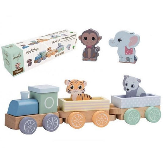 The Wildies Family Wooden Train Set