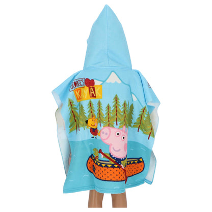 Peppa Pig Hooded poncho - George loves Kayak